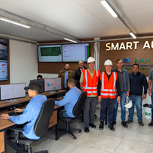 Smart agriculture control room at a processing plant